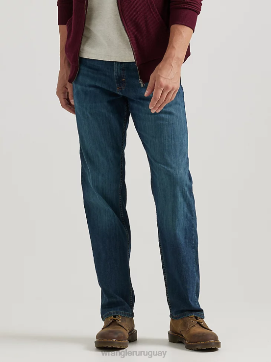 carbón Wrangler hombres Authentics jeans cómodos y flexibles de ajuste relajado ropa F8J4V200