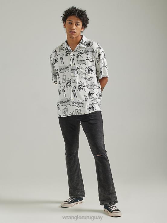 días duros noches Wrangler hombres jeans bootcut desgastados ropa F8J4V145