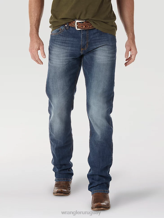 álamo de Virginia Wrangler hombres jeans retro ajustados con pernera recta ropa F8J4V34