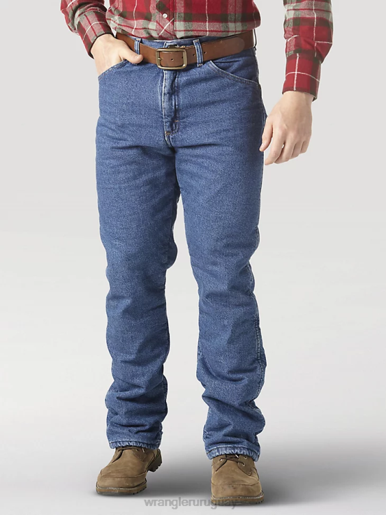 lavado a la piedra Wrangler hombres jean térmico resistente al desgaste ropa F8J4V196