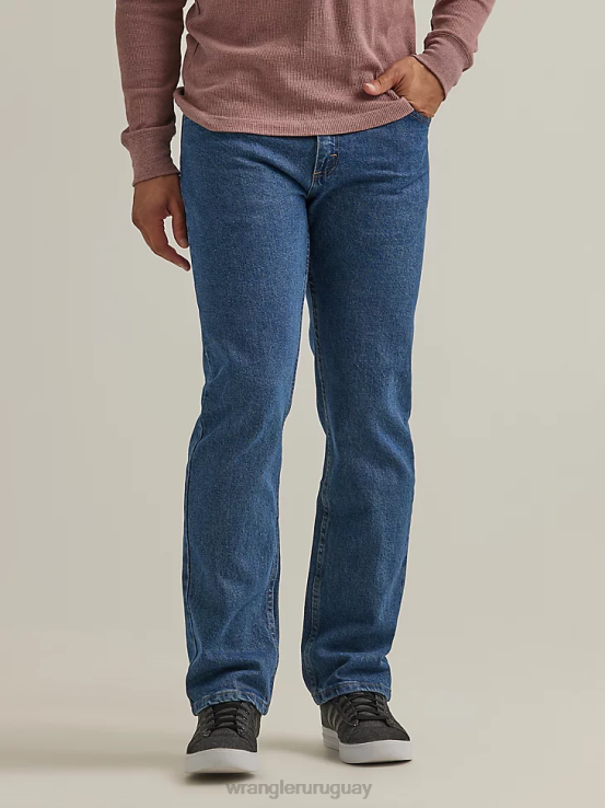 lavado a la piedra oscuro Wrangler hombres Vaqueros elásticos de ajuste regular Authentics ropa F8J4V131