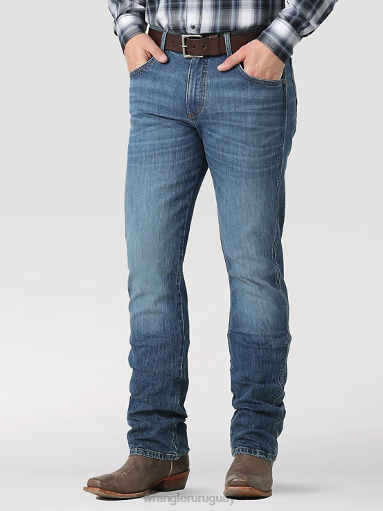 serrín Wrangler hombres jeans retro ajustados con pernera recta ropa F8J4V37