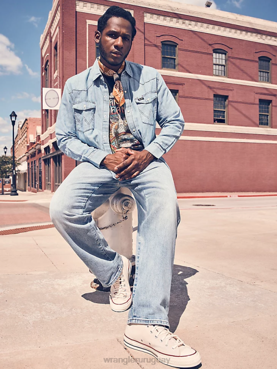 sol azul Wrangler hombres vaqueros holgados Heritage Redding ropa F8J4V187