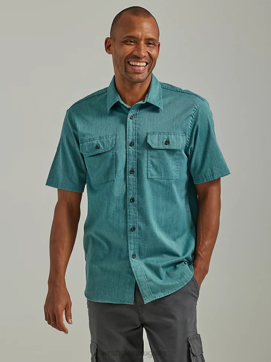 Pacífico Wrangler hombres camisa épica de sarga suave y flexible ropa F8J4V359