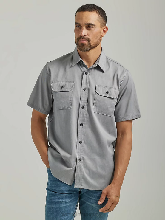 brezo de piel de tiburón Wrangler hombres camisa épica de sarga suave y flexible ropa F8J4V356