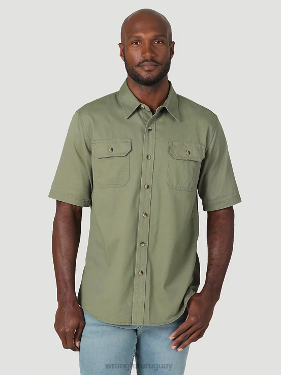 olivino Wrangler hombres camisa épica de sarga suave y flexible ropa F8J4V363