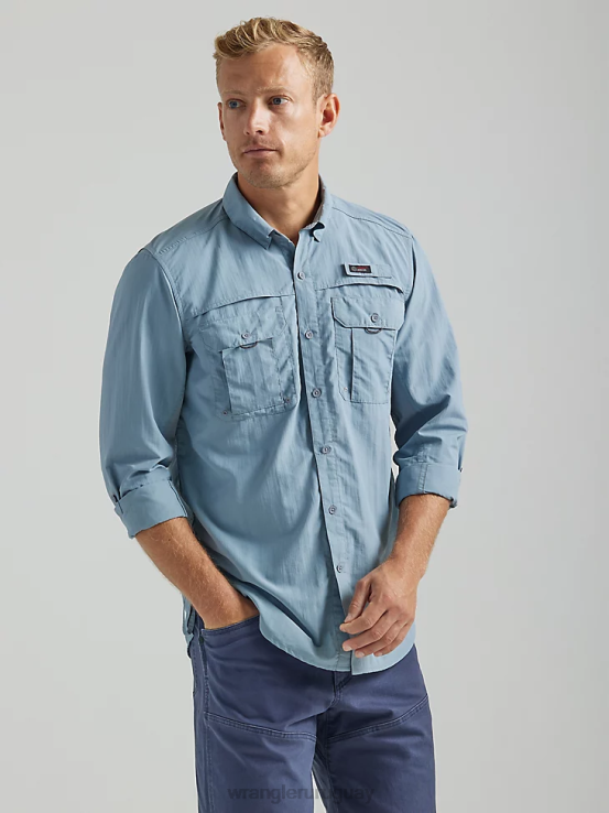 vientos alisios Wrangler hombres camisa de manga larga atg pescador ropa F8J4V338