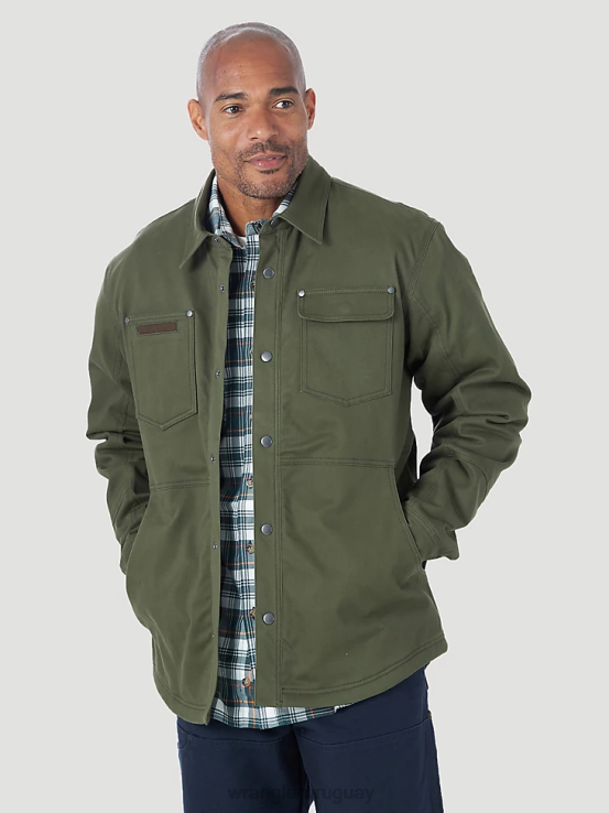 cargarse Wrangler hombres Ropa de trabajo Riggs, chaqueta tipo camisa de trabajo con forro polar y capas resistentes ropa F8J4V473