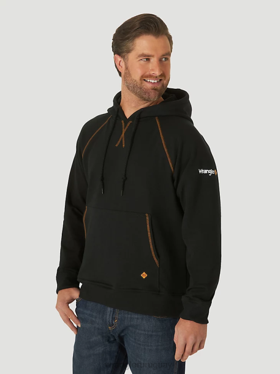 negro Wrangler hombres sudadera con capucha de manga larga resistente al fuego fr ropa F8J4V509