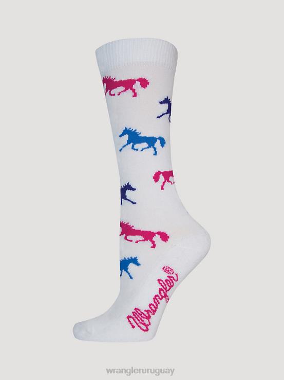 blanco Wrangler mujer calcetines horses crew ultra-dri accesorios F8J4V922