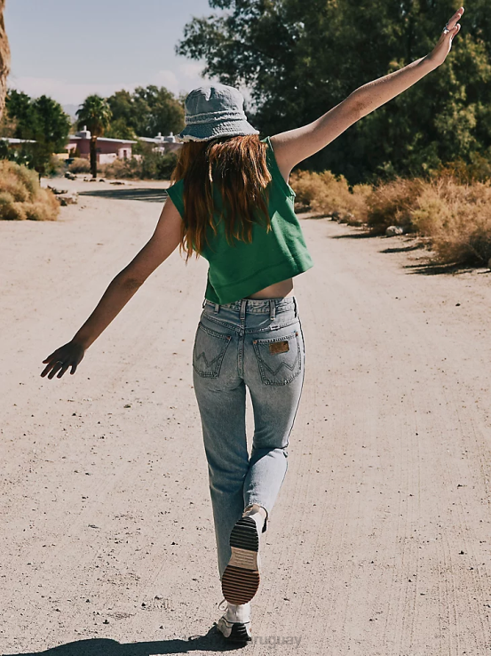 honolua Wrangler mujer salvaje oeste 603 jeans rectos de talle alto ropa F8J4V765