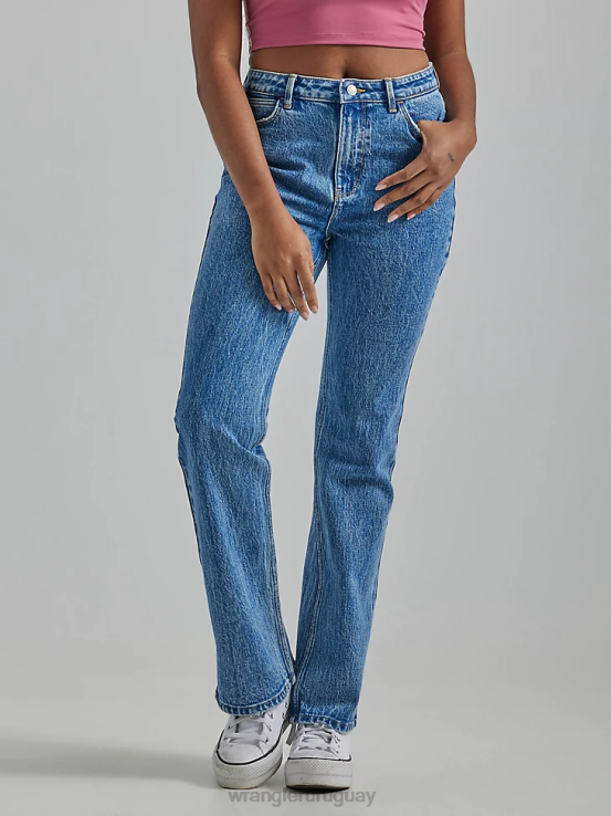 topacio Wrangler mujer jeans tipo bota atrevidos de talle alto ropa F8J4V735