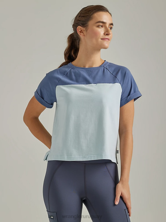 índigo vintage Wrangler mujer atg por camiseta de brújula ropa F8J4V875