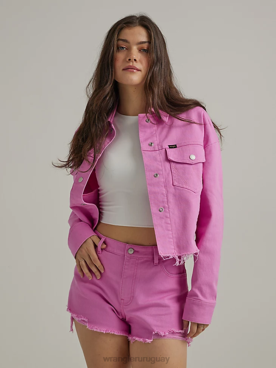 baya Wrangler mujer chaqueta vaquera occidental ropa F8J4V857