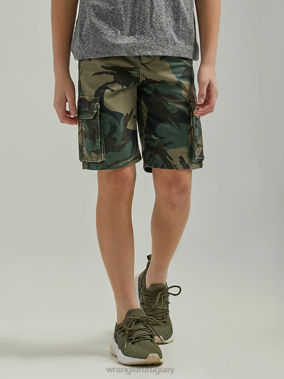 camuflaje nocturno del bosque de la selva Wrangler Niños pantalones cortos de carga de jugador (husky) ropa F8J4V987