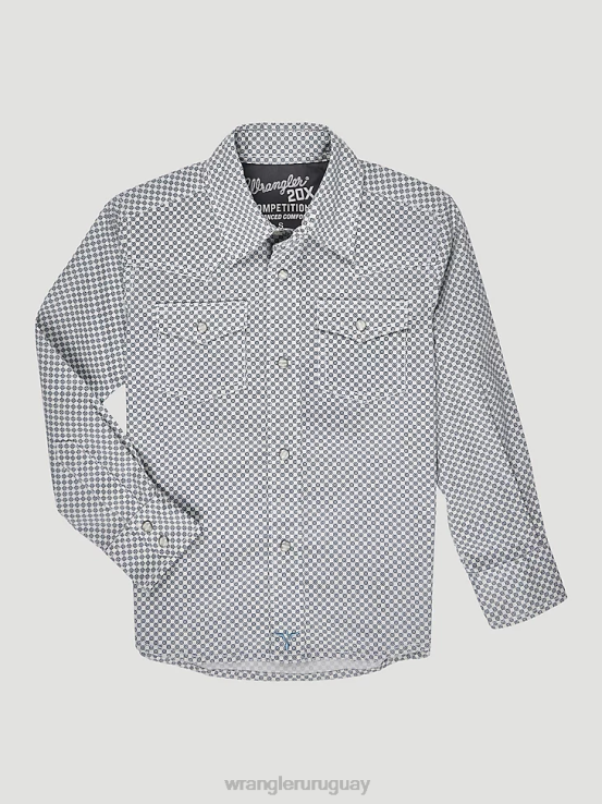 marina adriática Wrangler Niños Camisa con estampado occidental a presión 20x Advanced Comfort ropa F8J4V993
