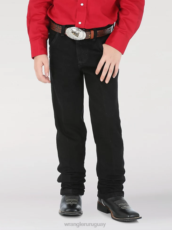 negro sobreteñido Wrangler Niños jean corte cowboy original fit ropa F8J4V934