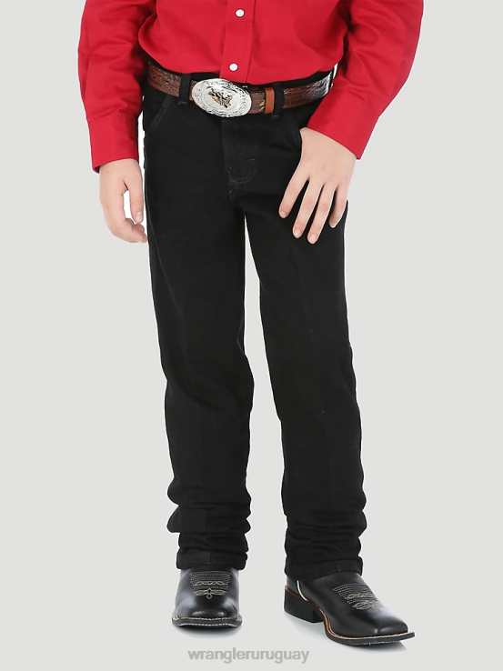 negro sobreteñido Wrangler Niños jean corte cowboy original fit ropa F8J4V951