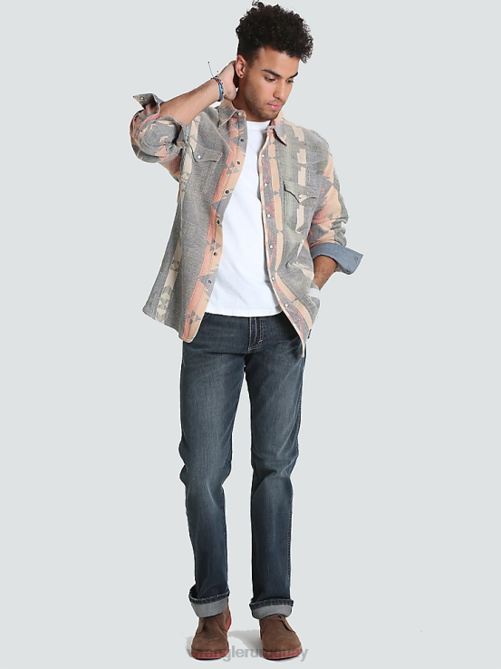 jerome Wrangler hombres jeans retro ajustados con pernera recta ropa F8J4V32