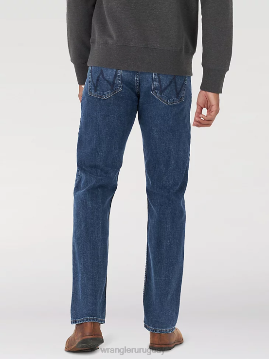 knox Wrangler hombres jeans flexibles de ajuste relajado ropa F8J4V168