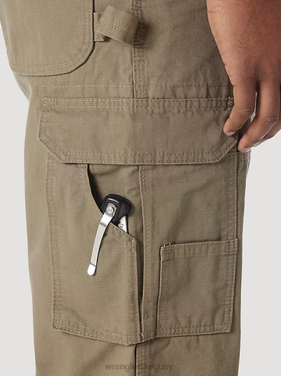 ladrar Wrangler hombres Pantalón Ranger de tejido antidesgarro con forro de ropa de trabajo Riggs ropa F8J4V655