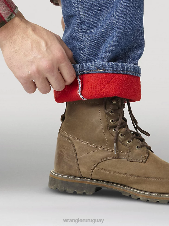 lavado a la piedra Wrangler hombres jean térmico resistente al desgaste ropa F8J4V196