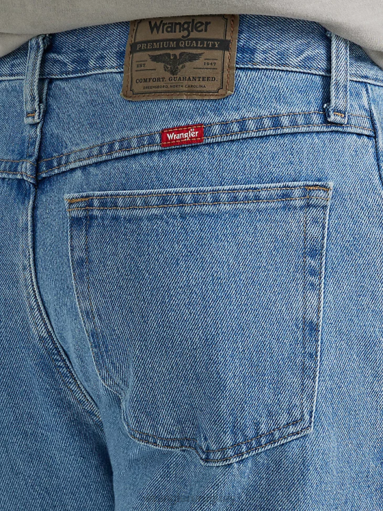 lavado a la piedra Wrangler hombres jeans de corte regular de denim premium de cinco estrellas ropa F8J4V90