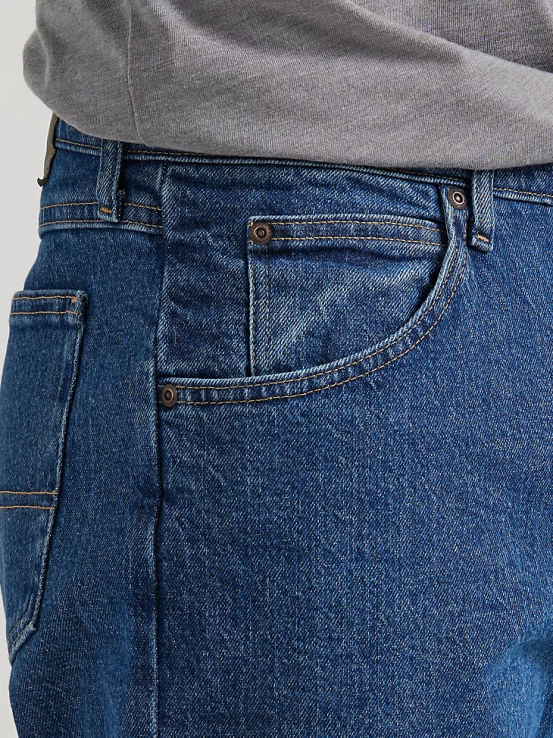 lavado a la piedra oscuro Wrangler hombres Authentics jeans flexibles de ajuste relajado ropa F8J4V102