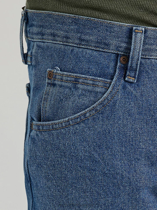 lavado a la piedra oscuro Wrangler hombres Vaqueros Authentics de corte regular de algodón ropa F8J4V153