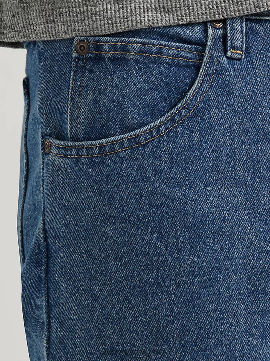 lavado a la piedra oscuro Wrangler hombres jeans de corte regular de denim premium de cinco estrellas ropa F8J4V91