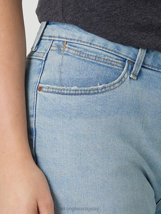 lavado ligero Wrangler mujer jeans tipo bota atrevidos de talle alto ropa F8J4V731