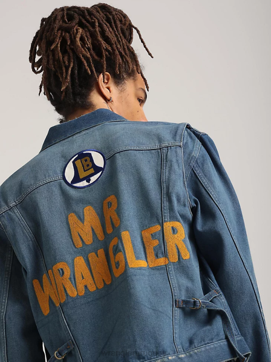 lavado oscuro Wrangler hombres chaqueta estilo camionero de mezclilla clásica ropa F8J4V611