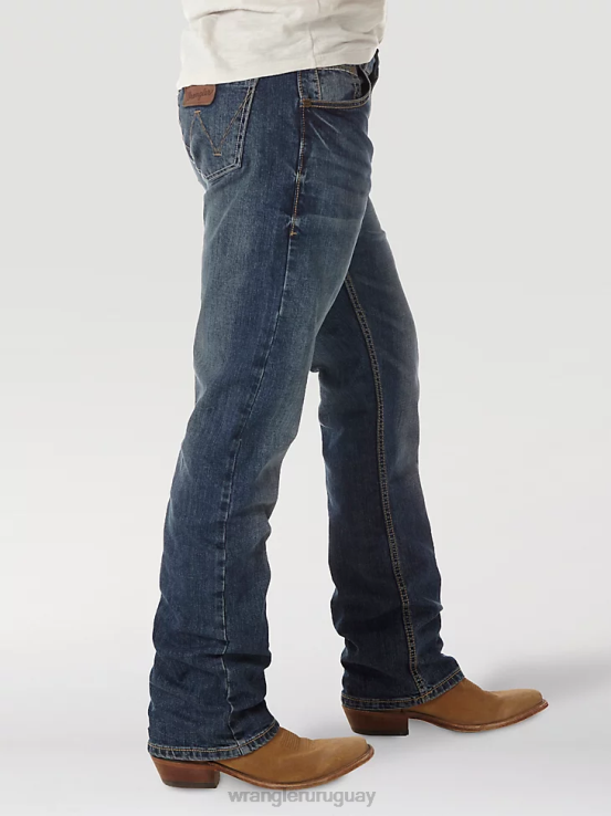 layton Wrangler hombres jeans retro con corte tipo bota y corte slim ropa F8J4V2