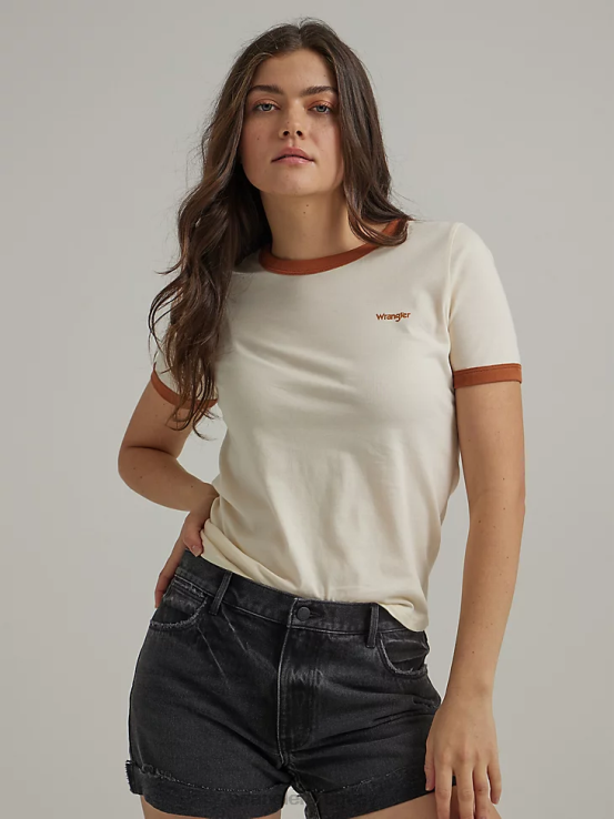 luz de la luna Wrangler mujer shorts de mezclilla desgastados ropa F8J4V850