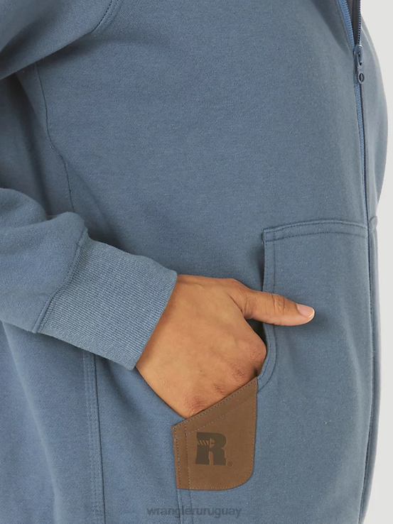 mar azul Wrangler mujer sudadera con capucha y cremallera completa para trabajo riggs workwear ropa F8J4V865