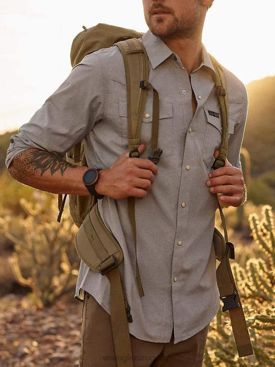 mar de bering Wrangler hombres camisa atg occidental ropa F8J4V642