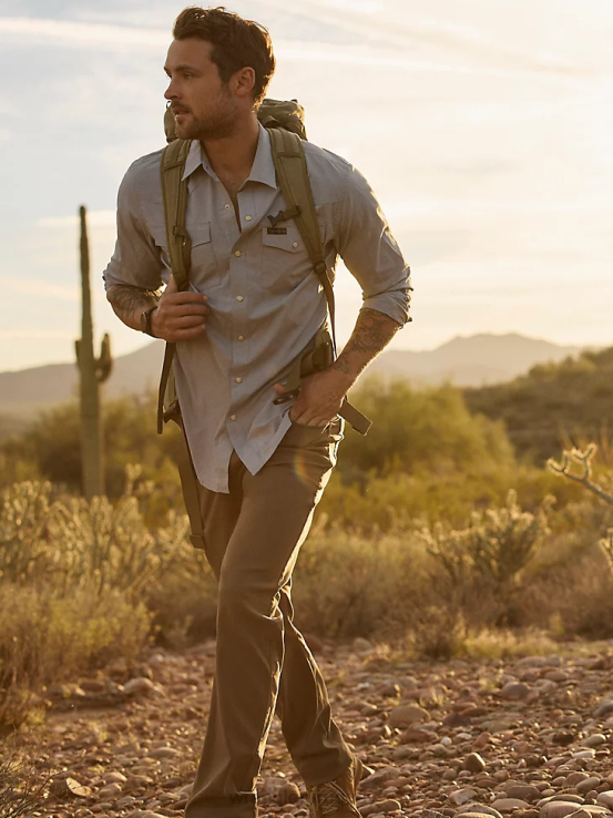 mar de bering Wrangler hombres camisa atg occidental ropa F8J4V642