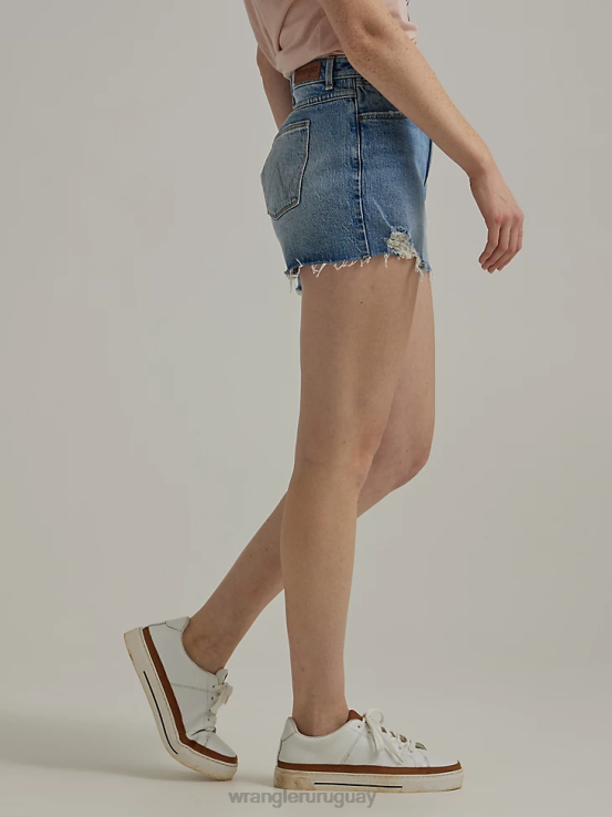 maravilla Wrangler mujer shorts vintage de tiro alto con cortes ropa F8J4V840