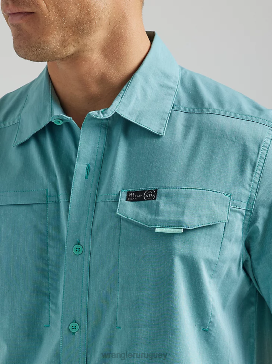 marea Wrangler hombres camisa atg asimétrica con bolsillo y cremallera ropa F8J4V327