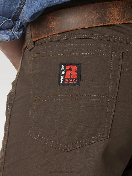 marron oscuro Wrangler hombres pantalón corto técnico de ropa de trabajo riggs ropa F8J4V593