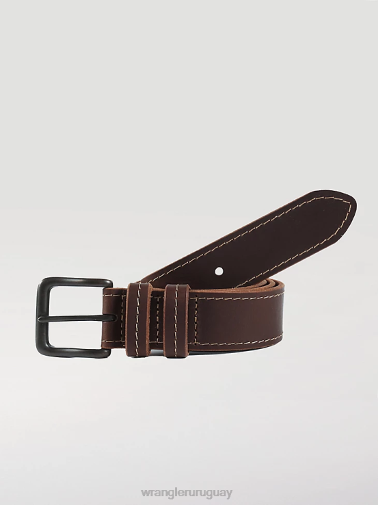 marrón Wrangler hombres cinturón de punto pull-up accesorios F8J4V719
