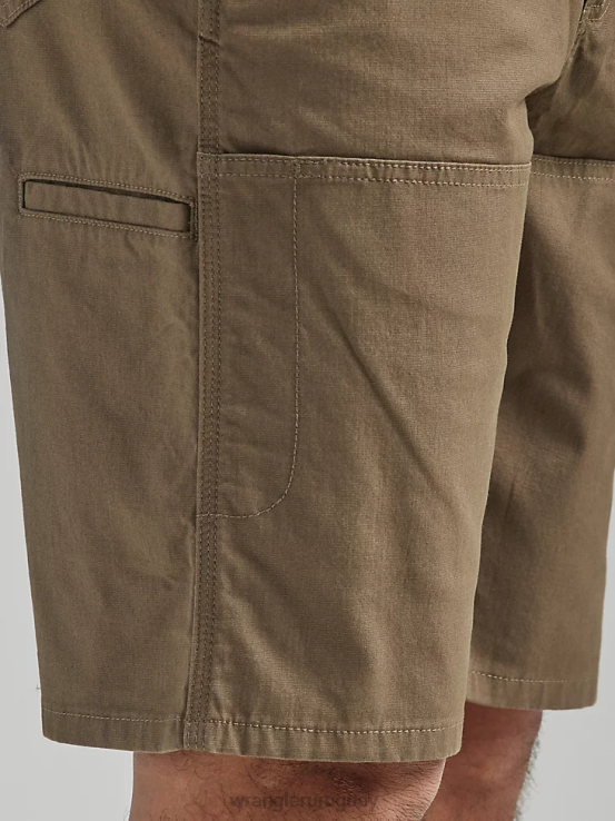 marrón claro Wrangler hombres Riggs Workwear Utility pantalón corto relajado ropa F8J4V675