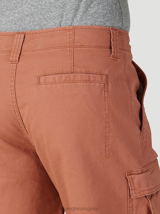 marrón cobrizo Wrangler hombres pantalones cortos cargo elásticos auténticos ropa F8J4V555