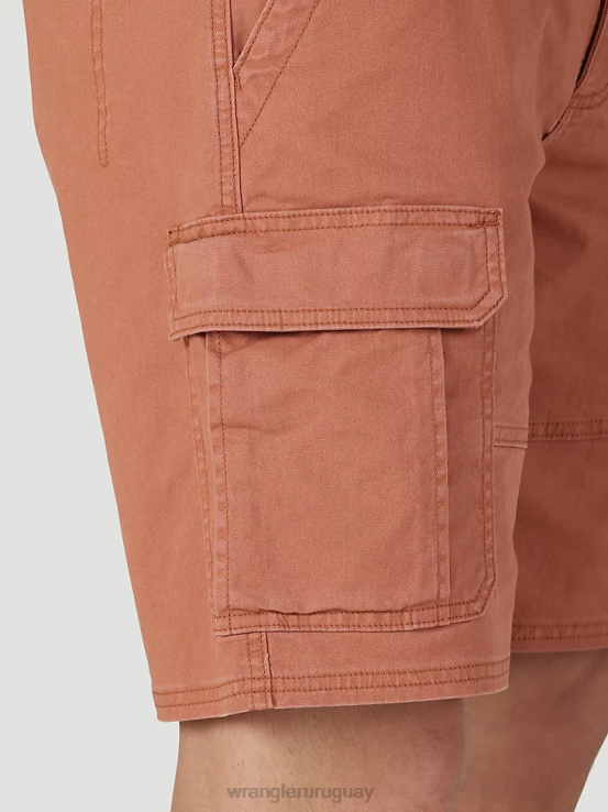 marrón cobrizo Wrangler hombres pantalones cortos cargo elásticos auténticos ropa F8J4V555