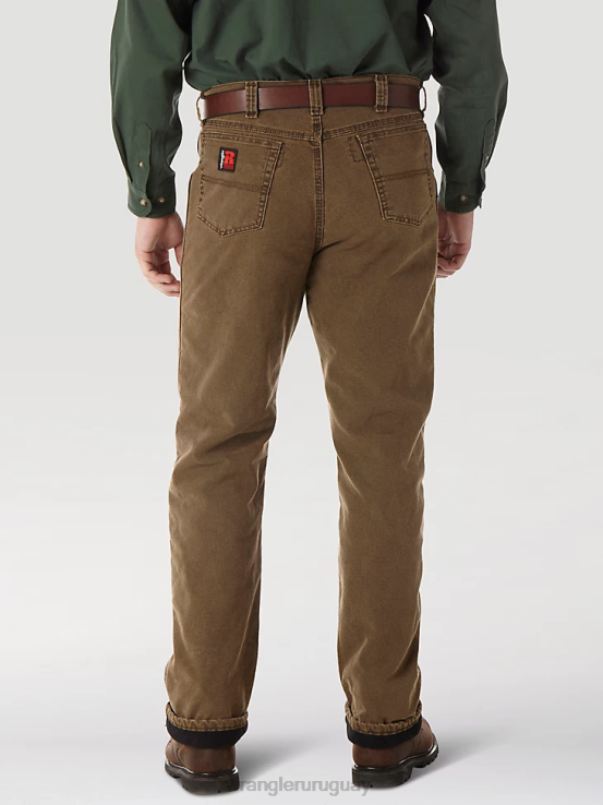 marrón noche Wrangler hombres Vaqueros de cinco bolsillos con forro acolchado y ropa de trabajo Riggs ropa F8J4V192