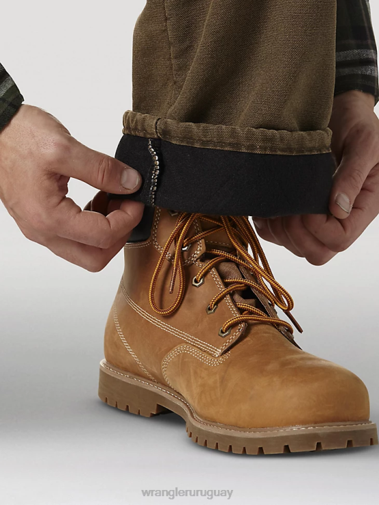 marrón noche Wrangler hombres jean térmico resistente al desgaste ropa F8J4V195