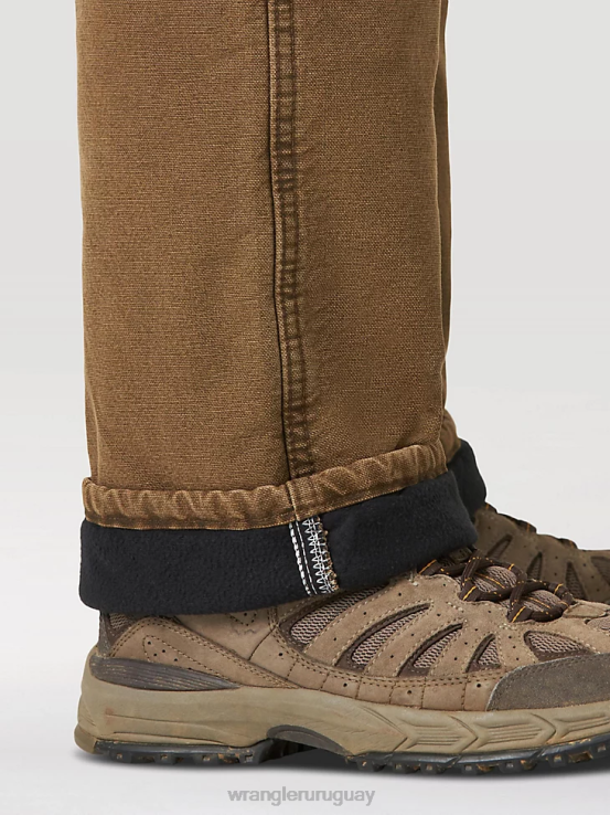 marrón noche Wrangler hombres jean térmico resistente al desgaste ropa F8J4V195