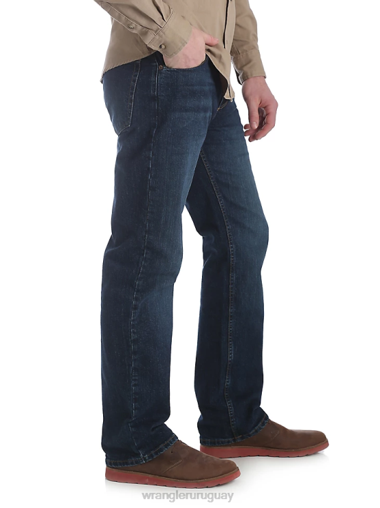 metro Wrangler hombres jeans de corte recto con flexión de mezclilla premium de cinco estrellas para mayor comodidad ropa F8J4V194