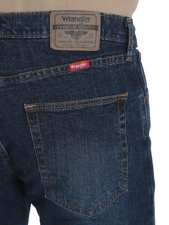 metro Wrangler hombres jeans de corte recto con flexión de mezclilla premium de cinco estrellas para mayor comodidad ropa F8J4V194