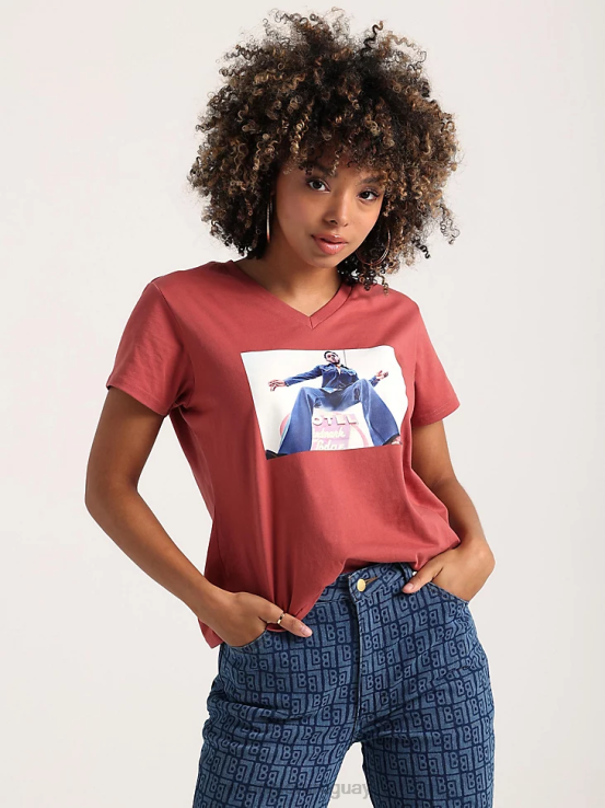 mezclilla media Wrangler mujer camisa vaquera de manga larga con broche estilo western ropa F8J4V880